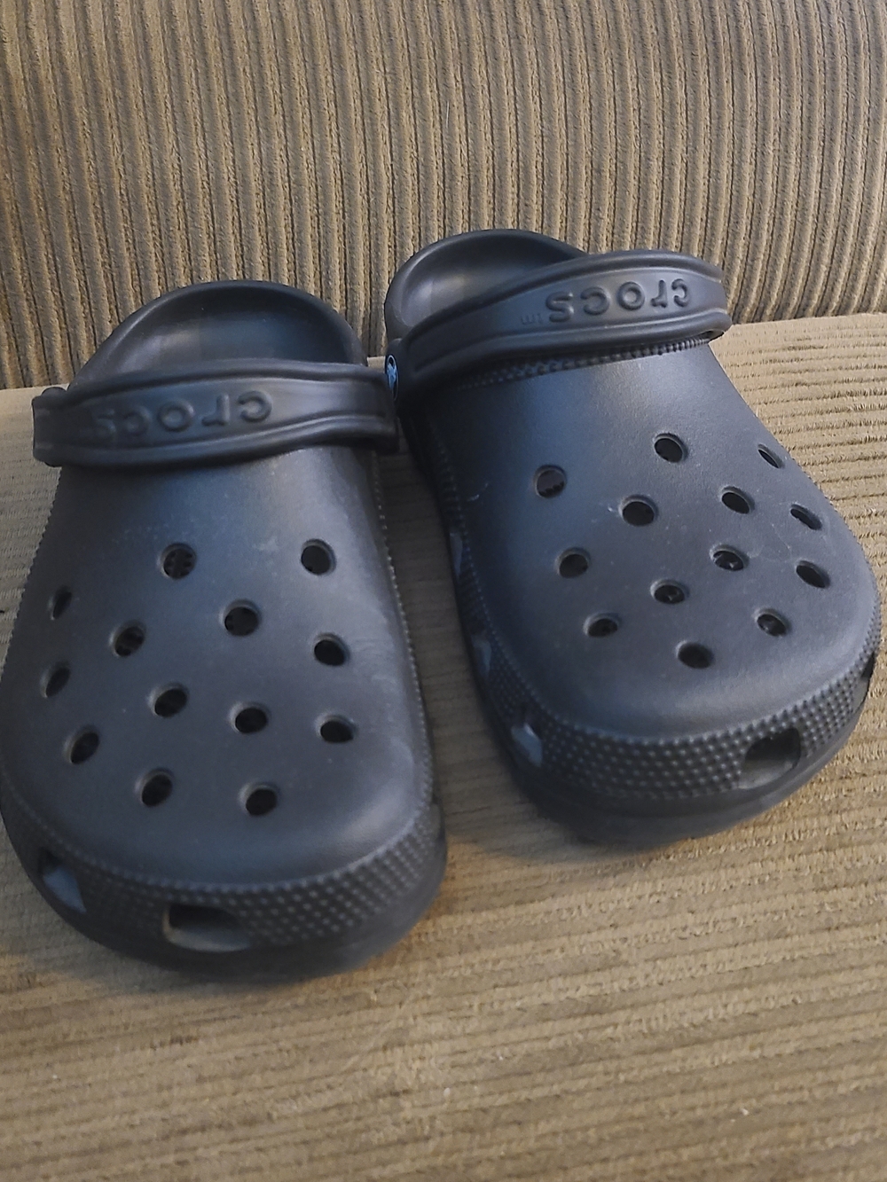 Classic Black Crocs Clogs with Heel Strap